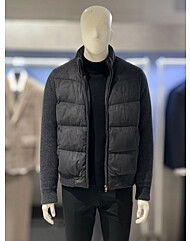 트루젠 (역시즌) 그레이컬 니트배색 구스다운 블루종점퍼 2244IH200610