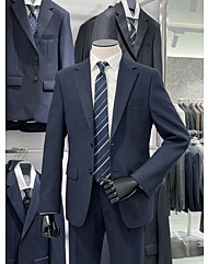 트루젠 가을겨울 블루네이비 기본핏 울스판 남자 정장세트 2444TJ330380