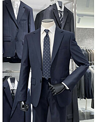 트루젠 가을겨울 네이비 기본핏 울스판 남자 정장세트 2444TJ3A0410