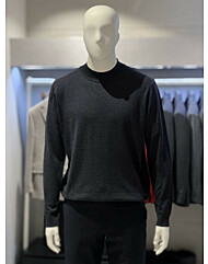 트루젠 다크그레이 울블랜드 하프터틀넥 기본핏 반목 니트티셔츠 2444SP110610