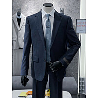 트루젠 가을겨울 그레이블루 울캐시미어 기본핏 남자 정장세트 2344TJ420440