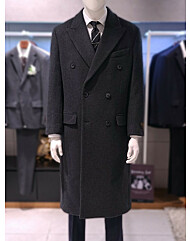 이태리MTR원단 그레이컬 캐시미어블렌드 더블 롱코트 ON8813015064