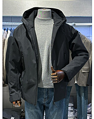 트루젠 블랙 덕다운 후드점퍼 비지니스 캐주얼 패딩점퍼 FI8814016054