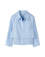 CC collect.  레이어드 크롭 셔츠_C242MSC052