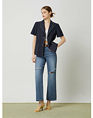 [CC콜렉트]스티치 포인트 하프슬리브 자켓 C242MSF034