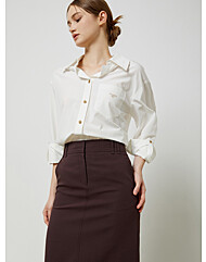 CC collect.  오버핏 로고 자수 포켓 셔츠_C243PSC021