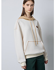 CC collect.  컬러 배색 후드 티셔츠_C244PSM058