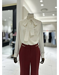 모조에스핀 스카프장식 베이직 블라우스 S253MSC008