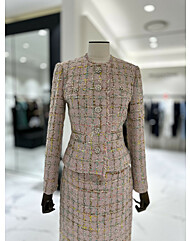 모조에스핀 체크 트위드 재킷 S254MSF110