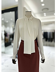 모조에스핀 타이넥 블라우스 J243MSC012