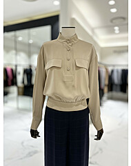 모조에스핀 반오픈 단추 블라우스 J244MSC025