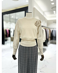 모조에스핀 코사지 풀오버 니트 S254KSK006