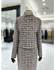 모조에스핀 하이넥 더블 트위드 재킷 J244MSF138