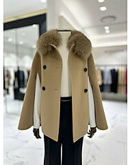 모조에스핀 폭스카라 케이프 코트 S254MSG404