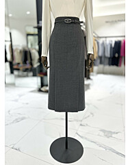 모조에스핀 H라인 앞슬릿 벨티드 스커트 S254MSD009