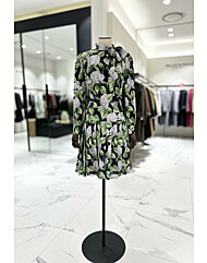 모조에스핀 스카프넥 플라워패턴 쉬폰 원피스 S261MSE004