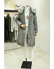 [더아이잗컬렉션] 폭스퍼 후드 사파리 구스다운 점퍼 (CPBA2PD711)