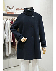 [더아이잗컬렉션] 울 캐시미어 하이넥 미들 코트 (CRBA0CTL81)