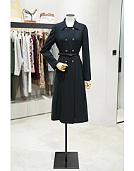 [더아이잗컬렉션] 울 블렌드 더블 칼라넥 롱 원피스 (CRBA0OP771)