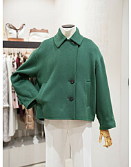 [더아이잗컬렉션] 울 캐시미어 더블 하프코트 (CRAA0CTH31)