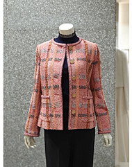 JN9A0JK17 지고트 울 논칼라 글리터 싱글 트위드 재킷