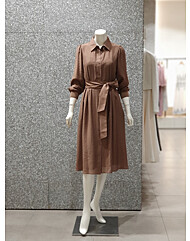 JP9A0OP502 지고트 벨티드 밴딩 카라 원피스