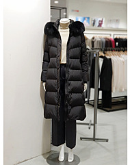 폭스 퍼 후드 구스 다운 코트 KDHCOL0300