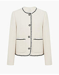 트리밍 포켓 트위드 자켓 LCJKPL0100