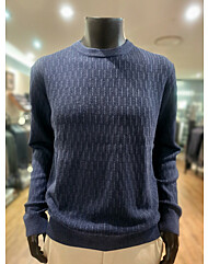 [바쏘옴므]  WSY3-W R-47-ABU 24년F/W 써클패턴 라운드 니트