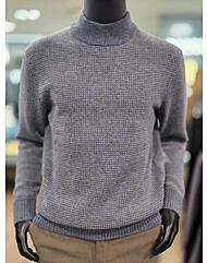 [바쏘옴므] 25년 모 100% 반폴라 니트