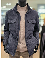 [바쏘옴므] WSZ3UA02ANY 25년 네이비 퀼팅 헨리넥 간절기 점퍼