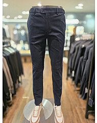 [바쏘옴므] 25년 F/W 네이비 면혼방 히든사이드밴딩 캐쥬얼 팬츠