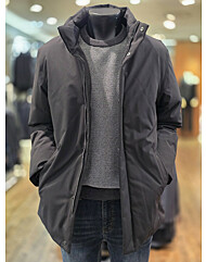 [바쏘옴므] WSZ4UA51ABK 25년 F/W 블랙 하이넥 헝거리 구스다운 패딩점퍼