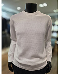 [바쏘옴므] 26년 화이트 라운드 니트