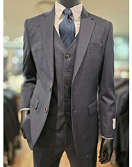 [바쏘옴므] JT07/PT07 25년 네이비 모100% 슬림핏 수트-베스트옵션