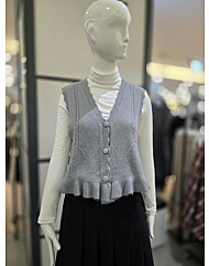 [ab.f.z] 밑단프릴 브이넥 니트조끼 MAZ4NV31