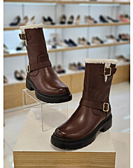 미소페 여성 퍼 앵클 부츠 612446003-3