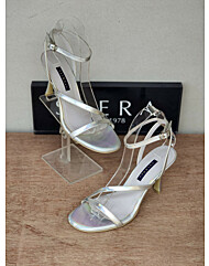 [세라] (2color) 여성 발목 스트랩 힐 샌들 (8cm) A22S016