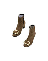 [세라] 마리오 VICTOR CHOI & JAMES 세무 스퀘어토 앵클부츠 (5cm) W21A504 2COLOR