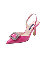 [세라] (2color) 굽 8cm 염소가죽  포인트토  여성  슬링백힐 웨딩슈즈 a23g005