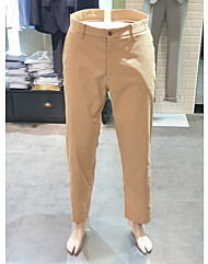 BON 24FW 베이지 면터치 수입원단 슬랙스  스탠다드 바지 BN4FTA332BE