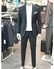 BON 25FW 블랙 울 혼방 기본 스트레치 슬림정장BNEFJA015BK