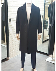 BON 25FW 블랙 2버튼 울 혼방 오버 테일러드 코트 BNEWHA572BK