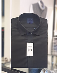 [예작셔츠] 블랙 사방스판 링클프리 슬림핏셔츠 YJ4 SBS 151 BK
