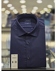 [예작셔츠] 네이비 사방스판 링클프리 슬림핏셔츠 YJFSBS152NY