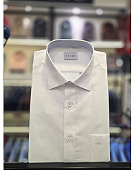 [예작셔츠] 화이트 면혼방 무지 일반핏셔츠 YJFXBR021WH