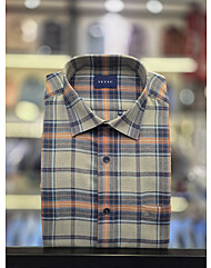[예작셔츠] 기모 빅체크 일반핏남방 YJEWBR129GY