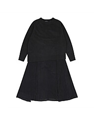 니트 풀오버 우븐 원피스 셋업 (CJD-OP513WA)