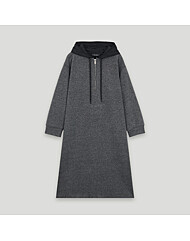 패딩 후드 반집업 롱원피스 (CKD-TO381WB)