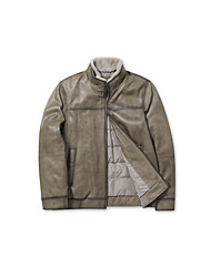 브렌우드 베이지 FUR카라 양가죽 다운 점퍼 BRUDW25551BEX